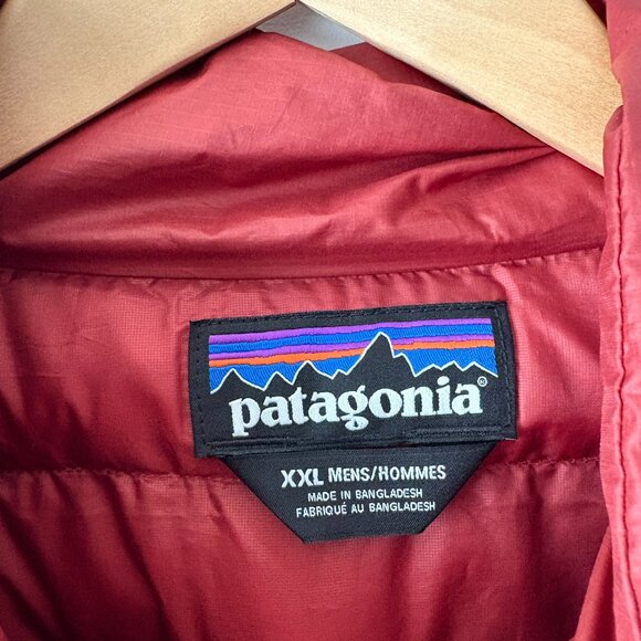 Patagonia Men's Down Sweater Puffer Jacket Coat Red Size XXL - Picture 6 of 7